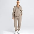 thumbnail image 5 of SUNBS Women's Sweatsuits 2 Piece Outfits Long Sleeve Half Zip Pullover and Baggy Sweatpants with Pockets, 5 of 6