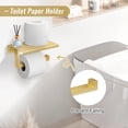 thumbnail image 3 of Juego de accesorios de baño YACVCL en oro cepillado, 5 piezas, 3 of 7