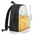 thumbnail image 3 of Zufioo White Ice Cream Pattern Adult Backpack,Wear-resistant and Breathable Multi-pocket Backpack, Suitable for Travel, Business and Outdoor Activities, 3 of 9