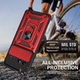 thumbnail image 2 of Case for Google Pixel 6 Pro with Slide Camera Cover,Military Grade Heavy Duty Protection Phone Case Cover with Magnetic Ring Kickstand for Google Pixel 6 Pro SJ Red, 2 of 13