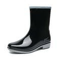 thumbnail image 2 of mgoYE Women's Short Rain Boots Waterproof Anti Slip Rubber Ankle Booties Rainboots for Women|Black 8.5, 2 of 4