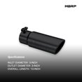 thumbnail image 3 of Punta de Escape MBRP T5115BLK 8,9 cm Extremo Enrollado Angulado Negra, 3 of 4