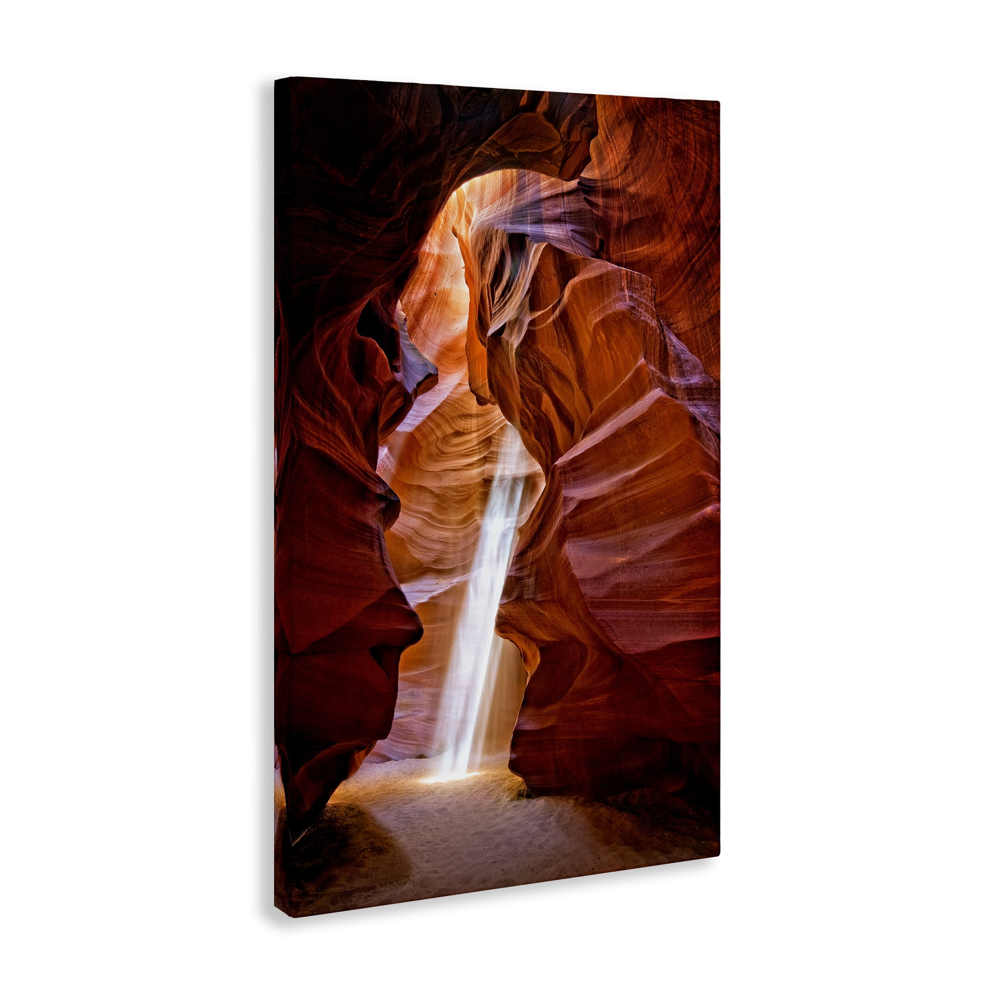 Stupell Industries Sun Rays in Beach Cavern Landscape & Nature Photography Wrapped Canvas Art Print Wall Art, 24 x 36