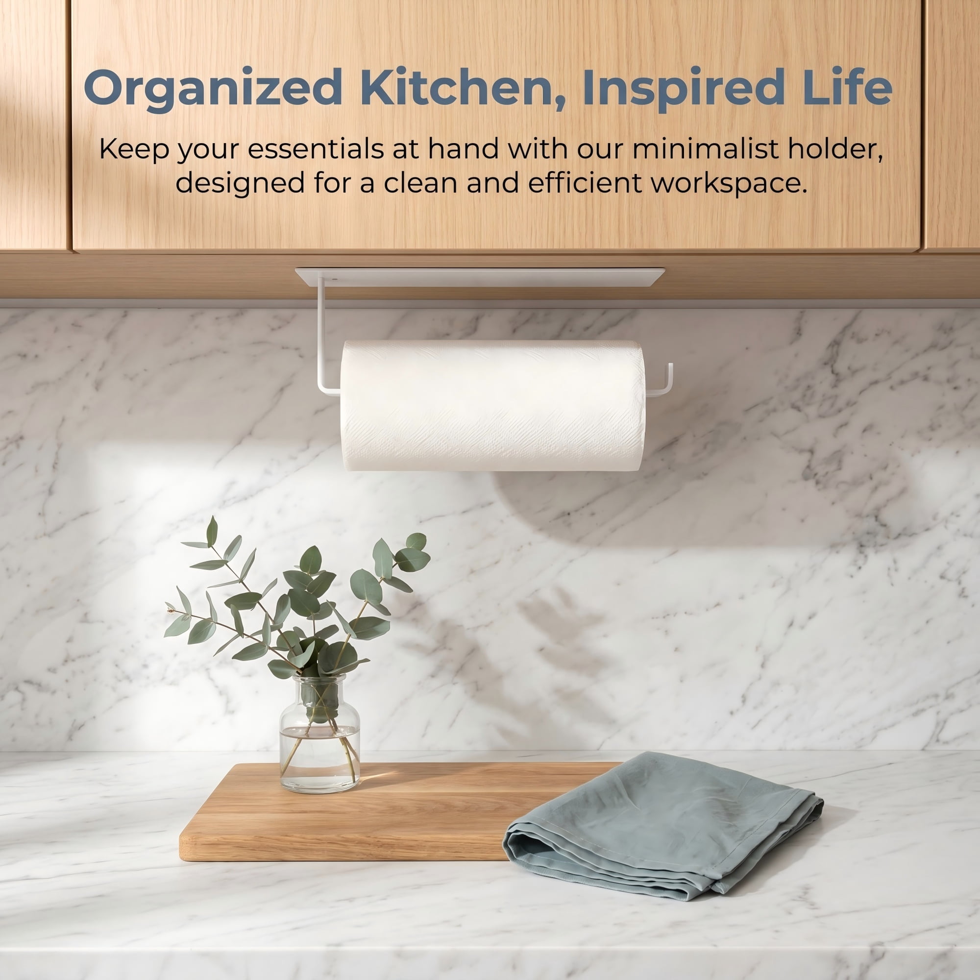 Unique Bargains Wall Mount Paper Towel Holder Stainless Steel Black Square 10.8x2.4inch