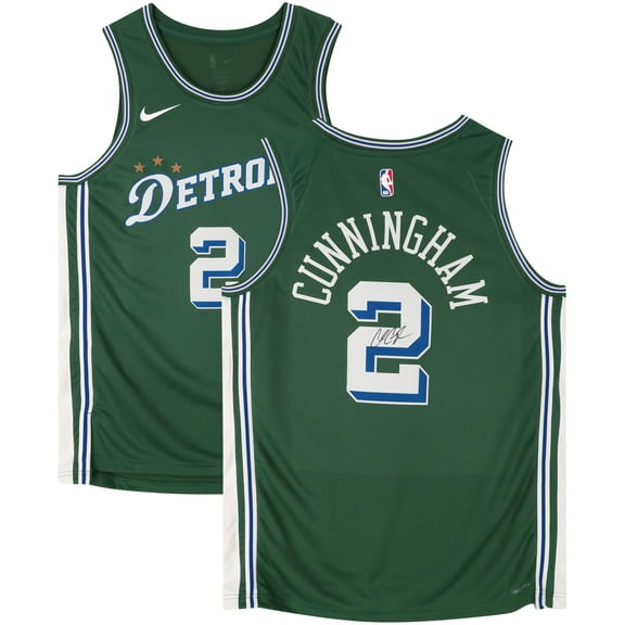 Cade Cunningham Detroit Pistons Autographed Green 2022-2023 City Edition Swingman Jersey - Fanatics Authentic Certified
