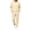Khaki, variant on Hoodies For Man 2 Piece Outfits Long Sleeve Casual Fall Jogging Tracksuit Suit Fashion Clothes Sweatshirt Sets Khaki S