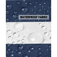 thumbnail image 5 of Pack of 2 Outdoor Pillow Covers, Navy Blue and White Horizontal Stripes Pattern Waterproof Square Throw Pillowcase Cushion Decorative Pillow Covers for Couch Patio Tent, 24x24 in, 5 of 6