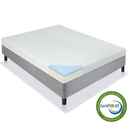 Best Choice Products 5in Dual Layered Gel Memory Foam Mattress w/ CertiPUR-US Certified (Best Gel For Slicked Back)