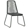 thumbnail image 3 of vidaXL 7 Piece Garden Dining Set PVC Rattan Black, 3 of 5