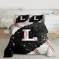 thumbnail image 2 of jejeloiu Baseball Game Bedding Comforter Set,Ball Sport Lover Twin Comforter Sets,First Letter L Bedding Set For Girls,Super Cozy Room Decor Reversible,2-Piece, 2 of 8