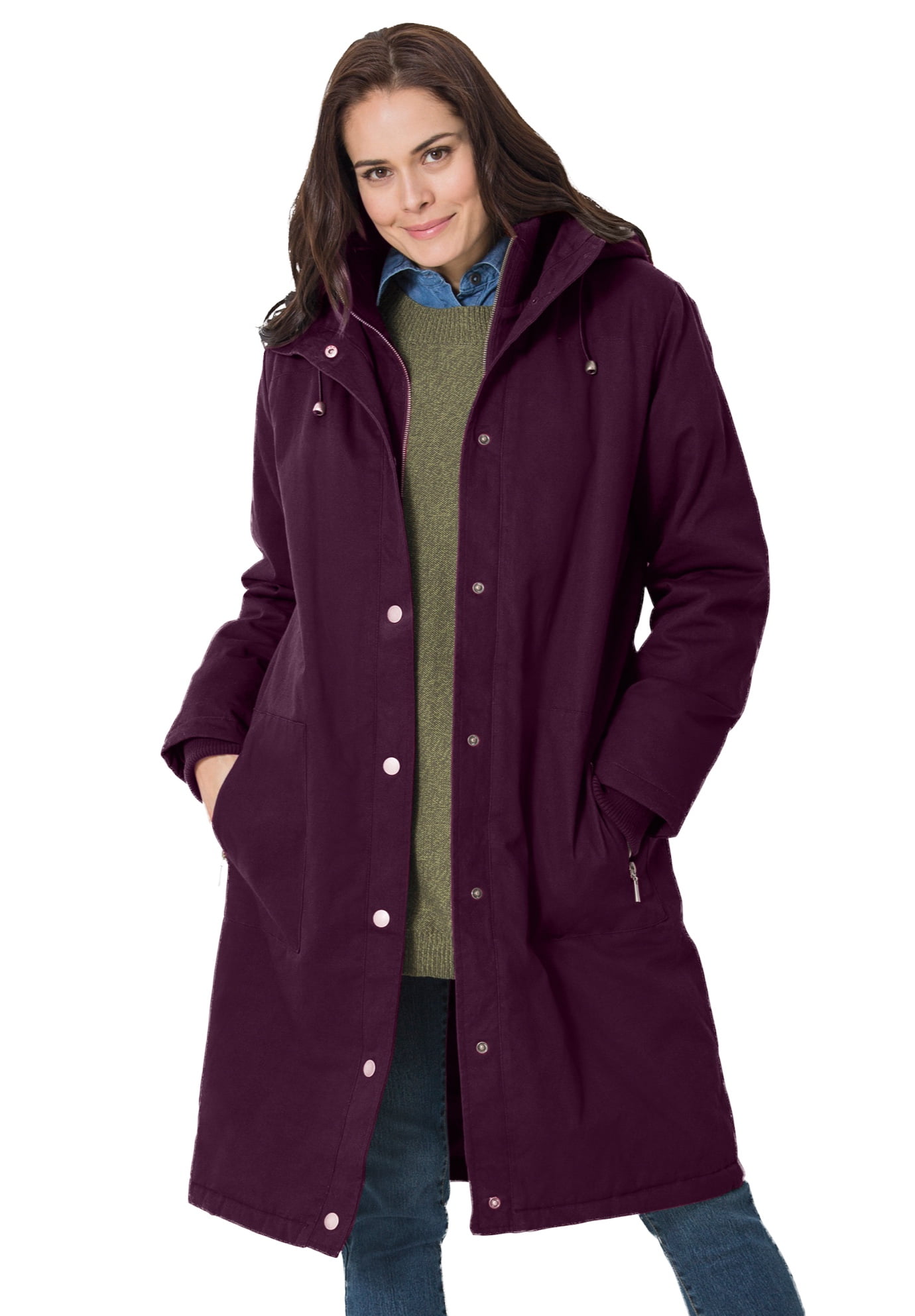 plus size stadium coat
