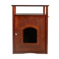 thumbnail image 5 of Zooville Cat Litter Box Cover & Night Stand, Walnut 25-in, 5 of 7