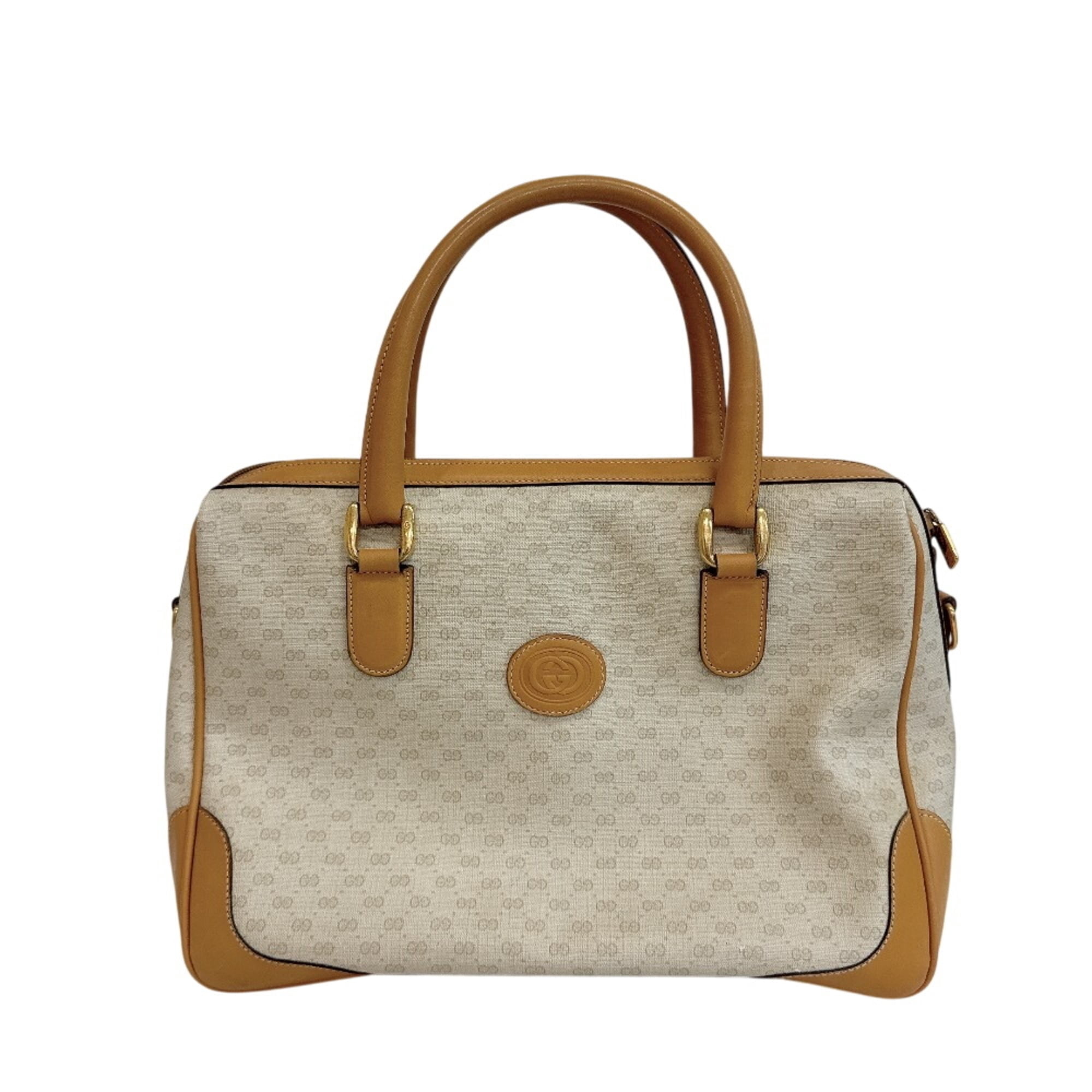 Pre-Owned GUCCI Old Gucci Micro GG Logo Leather Handbag/Mini