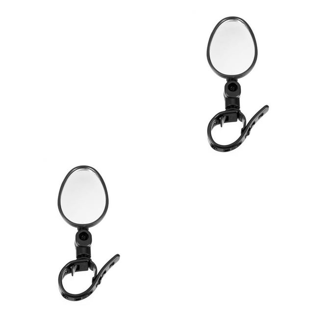 QualitChoice Bike Mirror Handy Installation Rearview Lens Left and Right Craftsmanship Smooth Surface Riding Fittings Rear Mirrors Acrylic Mirror Face 2Set