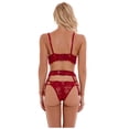 thumbnail image 2 of Gibobby Conjunto ropa interior mujer Conjunto de Lencería Sexy para Mujer Sexy Conjunto de Bralette de Encaje Cruzado Conjunto de Brasier y Bragas(Rojo, M), 2 of 5