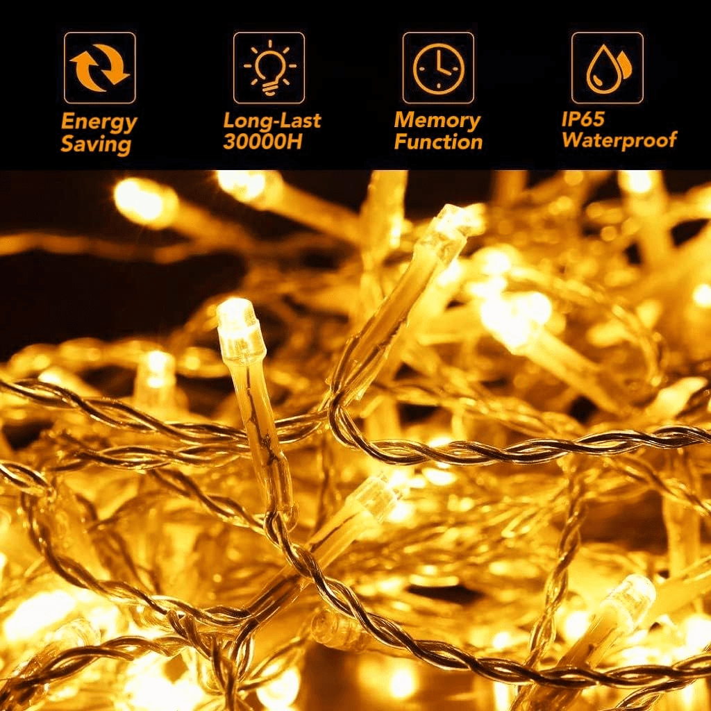 Fairy Lights Plug in Waterproof,272ft 800 LED String Lights Mains Powered,8 Modes Garden Fairy Lights for Outdoor/Indoor,Patio,Bedroom,Garden,Party,Christmas Decorations(Warm White)