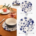 thumbnail image 3 of SKYSONIC Japanese Floral Blue Ink Pot Holders Trivets, 2 Pcs Heat Resistant Trivets,Flowers Oriental Cotton Thread Weave Mats for Hot Pads Pans Pot Bowl Teapot for Kitchen Decor, 3 of 7