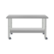 48''*24'' Commercial Work Table for Restaurant and Home Stainless Steel Kitchen Prep Table with Under Shelf with wheels