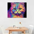 thumbnail image 2 of ONETECH  Scottish Fold Scot Cat Headshot on Black Canvas Art Print Wall Decor -, 2 of 4
