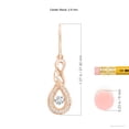 thumbnail image 1 of Angara Natural Diamond Earrings - Rocking Diamond Infinity Drop Earrings in 14K Rose Gold for Women, 1 of 5