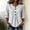 Gray, variant on Sentmoon Cute Clothes for Women 3/4 Sleeve V Neck Womens Sweatshirts Striped Print Button Down Ruffle Regular Fit Trendy Three Quarter Sleeve Tops Woman for Casual Outings S-2XL