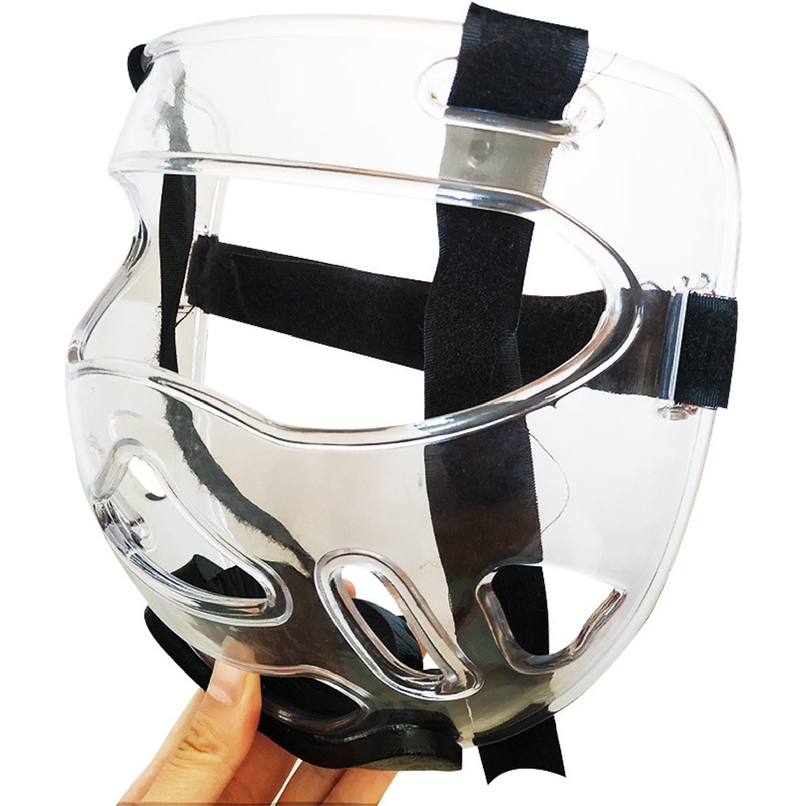 L Durable Clear Taekwondo Sanda Training Protective Face Shield Mask Gear S 