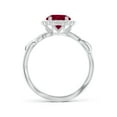 thumbnail image 2 of ANGARA Natural Vintage Inspired 1.4 ct Ruby Flower and Vine Ring in 14K White Gold for Women (Size-7mm) | July Birthstone Jewelry for Her, 2 of 10