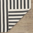 thumbnail image 4 of Ladder Stripe Black/Ivory Handwoven Wool Rug, 5' x 8', 4 of 6
