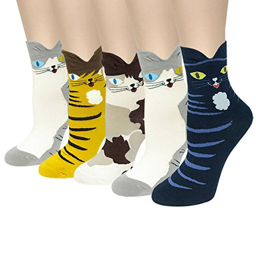Allydrew - ALLYDREW Furry Animal Cat Socks Cotton Blend Cute Animal ...