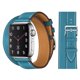 thumbnail image 1 of Adecuado para Apple iwatch7 correa de reloj de cuero genuino cuero de doble círculo contraste de color a juego primera capa de cuero correa de reloj de cuero PU correa de muñeca de doble círculo, 1 of 2