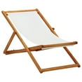 thumbnail image 2 of vidaXL Beach Sling Patio Chair Folding Deck Chair Fabric and Wooden Frame, 2 of 56