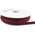thumbnail image 4 of QIANF Cinta de terciopelo burdeos vintage, 3/8 pulgadas x 25 yardas, 4 of 4