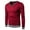 Red, variant on YUGYXL Men's V Neck Sweatshirt Casual Athletic Sweater Shirts Fall Long Sleeve Contrast Color Pullover Top for Men Black L