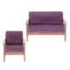 thumbnail image 1 of 1:12 Muebles - Sofá Individual Y Sillón Seat para Casas de , de , Accesorios de Dormitorio, Manualidades Coleccionables Baoblaze Sofá doble de casa de muñecas, 1 of 7