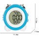 thumbnail image 3 of Mini reloj despertador de doble campana, reloj despertador creativo con pantalla Digital LED con batería, reloj despertador con silencio (sin batería), 3 of 5