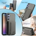 thumbnail image 6 of ELEHOLD For Samsung Galaxy A16 5G Wallet Case Cover, Shock-Absorbent PU Leather Card Pocket Anti-Scratch Anti-Fingerprint Credit Card Slot Wallet Case,Gray, 6 of 12