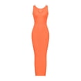thumbnail image 4 of Women Sexy Bodycon Long Dress Deep V Neck Ribbed Tank Maxi Summer Dresses, 4 of 9