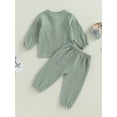 thumbnail image 3 of Toddler Kids Baby Boys Girls Fall Clothes Long Sleeve Button Down T-Shirt + Pocket Pants 2Pcs Set Outfits, 3 of 8