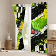 thumbnail image 3 of Castle Fairy Grunge Garbage Truck Black Out Curtains for Boys, Race-Inspired Dump Truck Curtains Pack of 2 (42x63 Each) for Bedroom, Green Yellow, 3 of 6
