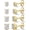 Gold,4Pairs,Butterfly Buckle Back, variant on Stud Earrings for Women Men, Hypoallergenic Women's 14K Gold Plated 316L Stainless Steel CZ Studs Earrings Simulated Diamond Round Cubic Zirconia Ear Stud Set[z2835]