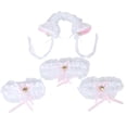 thumbnail image 2 of Conjunto de Cosplay de sirvienta de , diadema con , s de gargantilla, disfraz de Halloween Zulema Gato blanco Cosplay Set Collar Orejas diadema Puños Set, 2 of 8