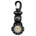 thumbnail image 1 of Reloj con clip y brújula: reloj de bolsillo de cuarzo con mosquetón para aventuras al aire libre, reloj con brújula para exteriores con correa de nailon, resistente al agua, ideal para senderismo, aca, 1 of 5