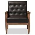 thumbnail image 3 of Allora Faux Leather Tufted Reception Chair in Brown, 3 of 6