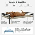 thumbnail image 2 of ZXNYH Metal Elevated Dog Bed, Cooling Raised Pet Cot with Chew Proof and Washable Textilene Mesh, No-Slip Feet and Stable Rustless Frame for Indoor & Outdoor, Medium, Brown, 2 of 8