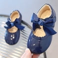 thumbnail image 4 of SERTG Girls Mary Jane Shoes with Scalloped Big Bow Soft Non Slip Patent Leather Dress Shoes for Daily and formal Occasions(1.4-1.7 Years), 4 of 5