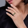 thumbnail image 4 of ANGARA Natural Five Stone 1 ct Emerald and Diamond Wedding Ring in 14K White Gold for Women (Size-5x3mm) | May Birthstone, Birthday, Anniversary, Jewelry Gift for Women | Natural Emerald Ring, 4 of 11