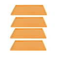 thumbnail image 1 of Dehydrator Sheets, Silicone Dehydrator Trays 4Pcs Easy To   Multifunctional Prevent Sticking With Edges For Biscuits For Jerky For Fruit Rolls Orange, 1 of 8