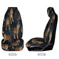 thumbnail image 2 of Dark Blue Tiger Fabric Print Car Seat Covers Front Seats Universal Fit for Cars SUV Truck Auto Interior Accessories, 2 of 3