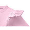 thumbnail image 6 of Arshiner Toddler Girls 2 Piece Fall Outfits Ruffle Trim Long Sleeve Pullover Sweatshirts and Pants, 6 of 6