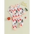 thumbnail image 2 of Toddler Baby Boys Girl Christmas Outfits Santa Embroidery Sweatshirt Tops Pants Set 2Pcs Fall Winter Sweatsuit Clothes, 2 of 8